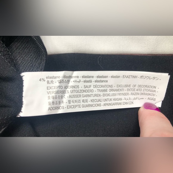 Zara kids black leggings with pink/white stripes, size 9 years (134 cm) - Picture 9 of 14